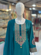 Dil-Kash Karandi Zinc | 3 Piece Suit | (RF-D1-KR-ZN) Rumaisa Fashion