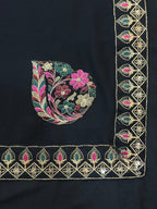 Dil-Kash Black Lawn Patchwork suit — 4-Side Patchwork Border — Rumaisa Fashion