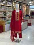 Gul-E-Arzo Karandi Red | 3 Piece Suit | (RF-D2-KR-RD) Rumaisa Fashion
