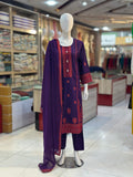 Kashish Karandi Purple | 3 Piece Suit | (RF-D4-KR-PR) Rumaisa Fashion