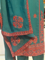 Kashish Karandi Zinc | 3 Piece Suit | (RF-D4-KR-ZN) Rumaisa Fashion