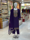 Gull Saba Karandi Purple | 3 Piece Suit | (RF-D7-KR-PR)