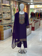 Gull Saba Karandi Purple | 3 Piece Suit | (RF-D7-KR-PR)
