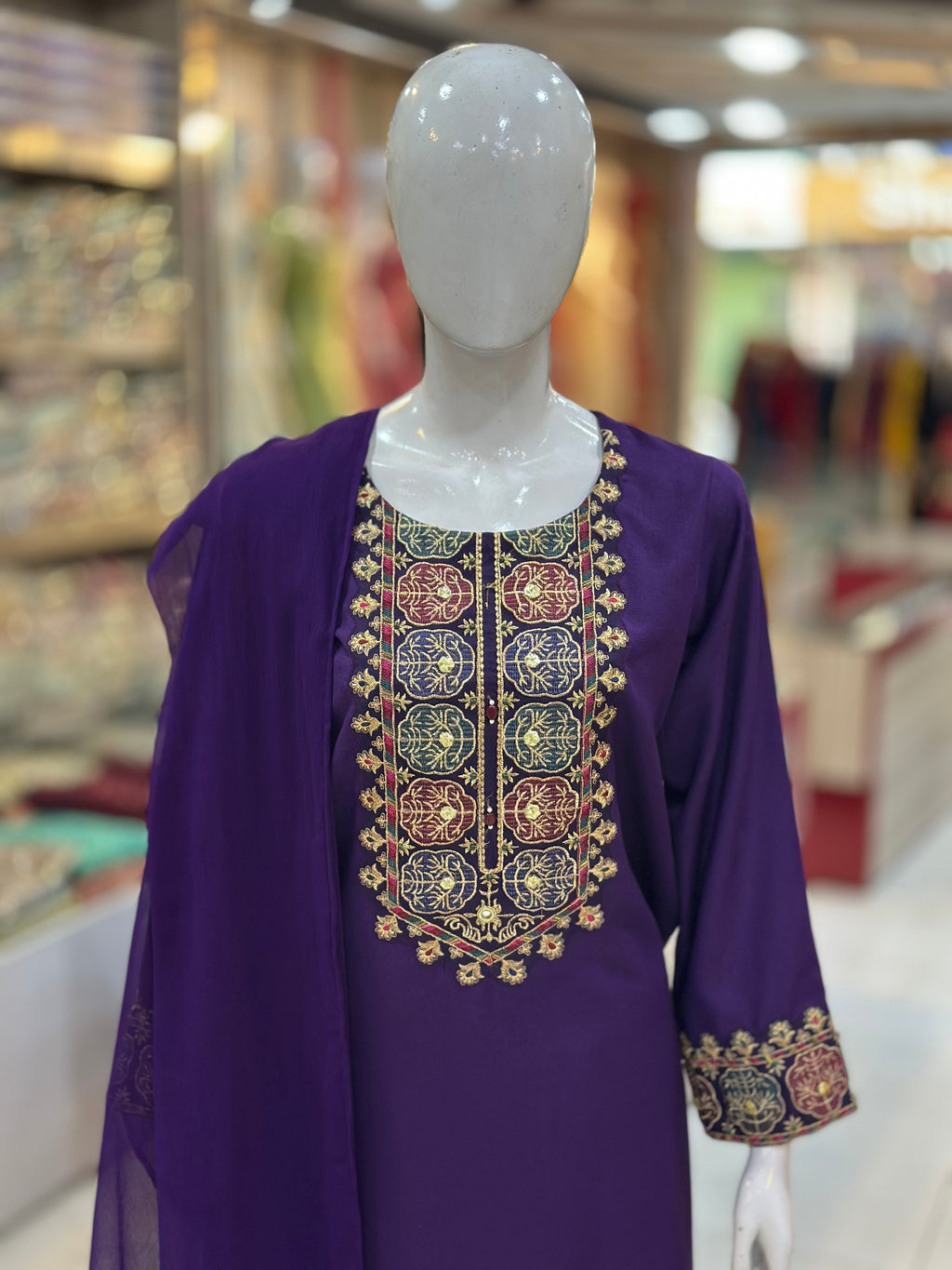 Gull Saba Karandi Purple | 3 Piece Suit | (RF-D7-KR-PR)