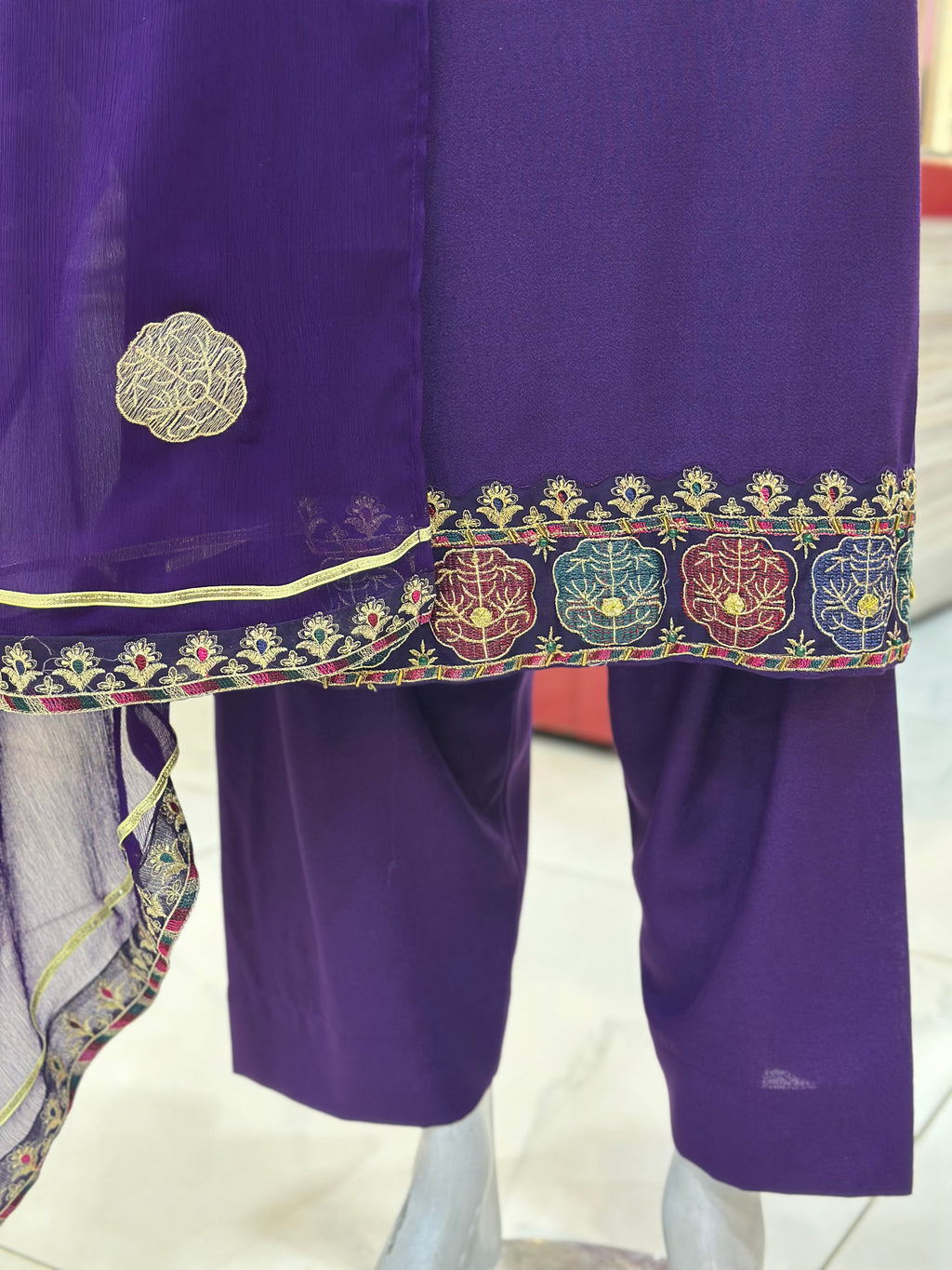 Gull Saba Karandi Purple | 3 Piece Suit | (RF-D7-KR-PR)